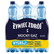 Żywiec Zdrój Mocny Gaz Woda źródlana 6 x 1,5 l