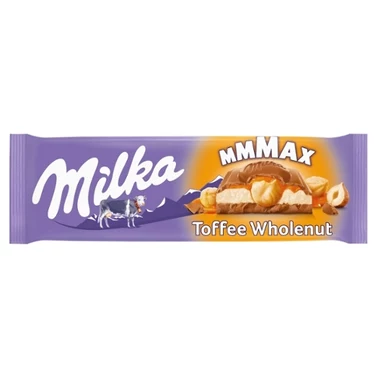 Milka Mmmax Czekolada mleczna z nadzieniem karmelowym i całymi orzechami laskowymi 300 g - 3