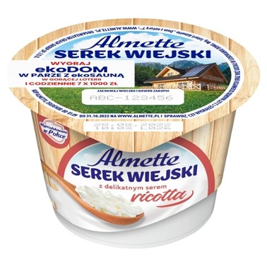 Almette Serek wiejski z delikatnym serem ricotta 150 g - 2