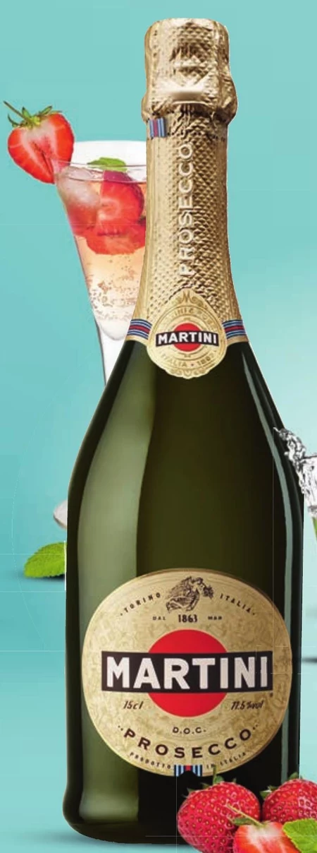 Martini Prosecco D.O.C. Wino białe wytrawne musujące włoskie 750 ml