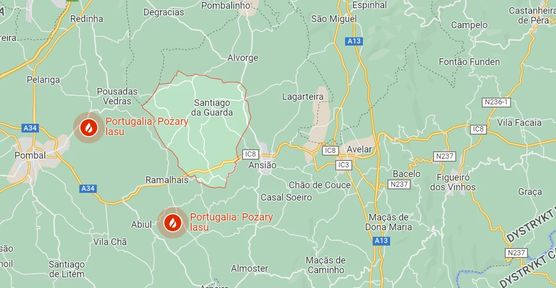 Google Maps aktualizuje mapy terenów dotkniętych pożarami