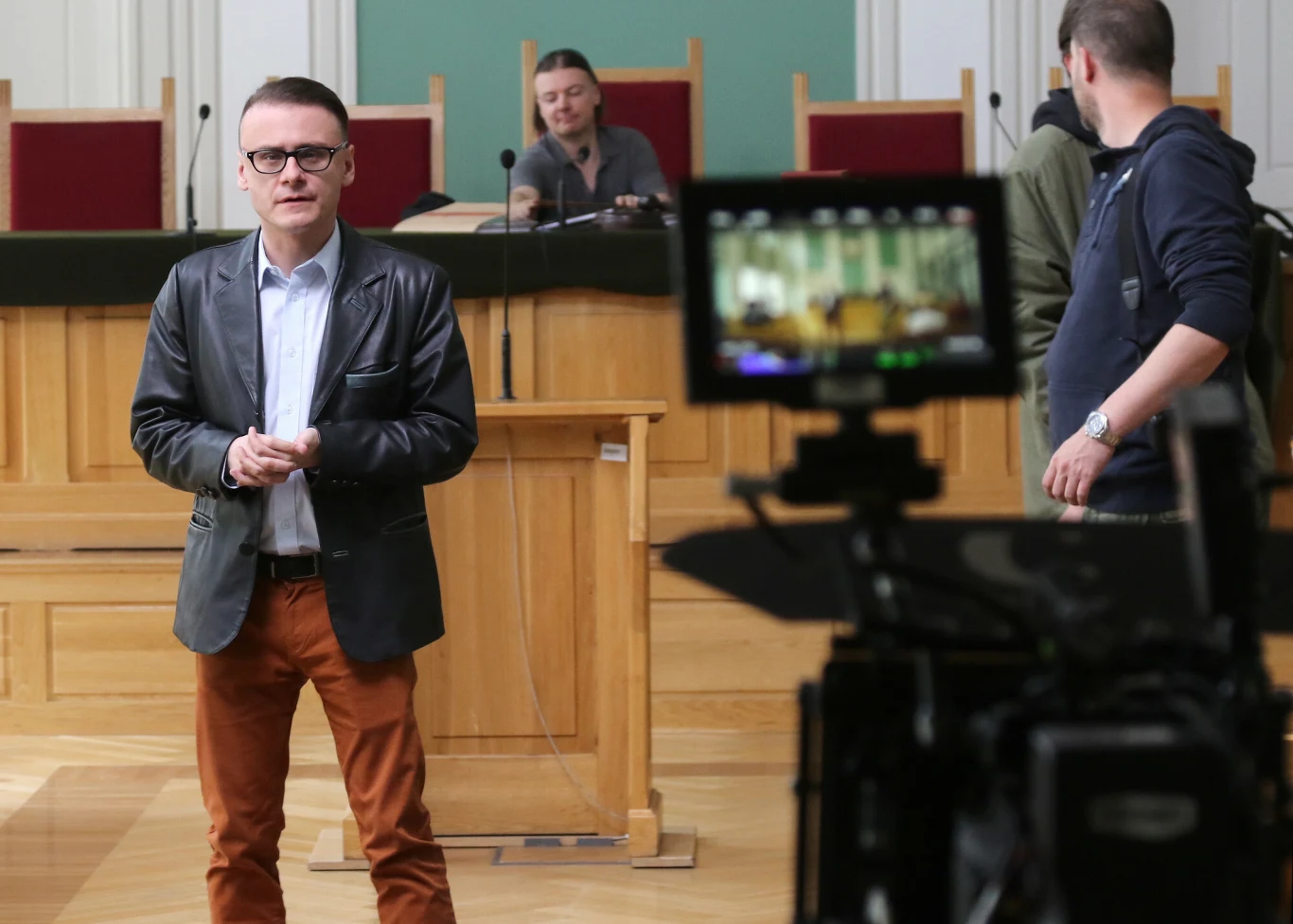 Konrad Łęcki na planie filmu "Wyklęty" Konrad Łęcki na planie filmu "Wyklęty"