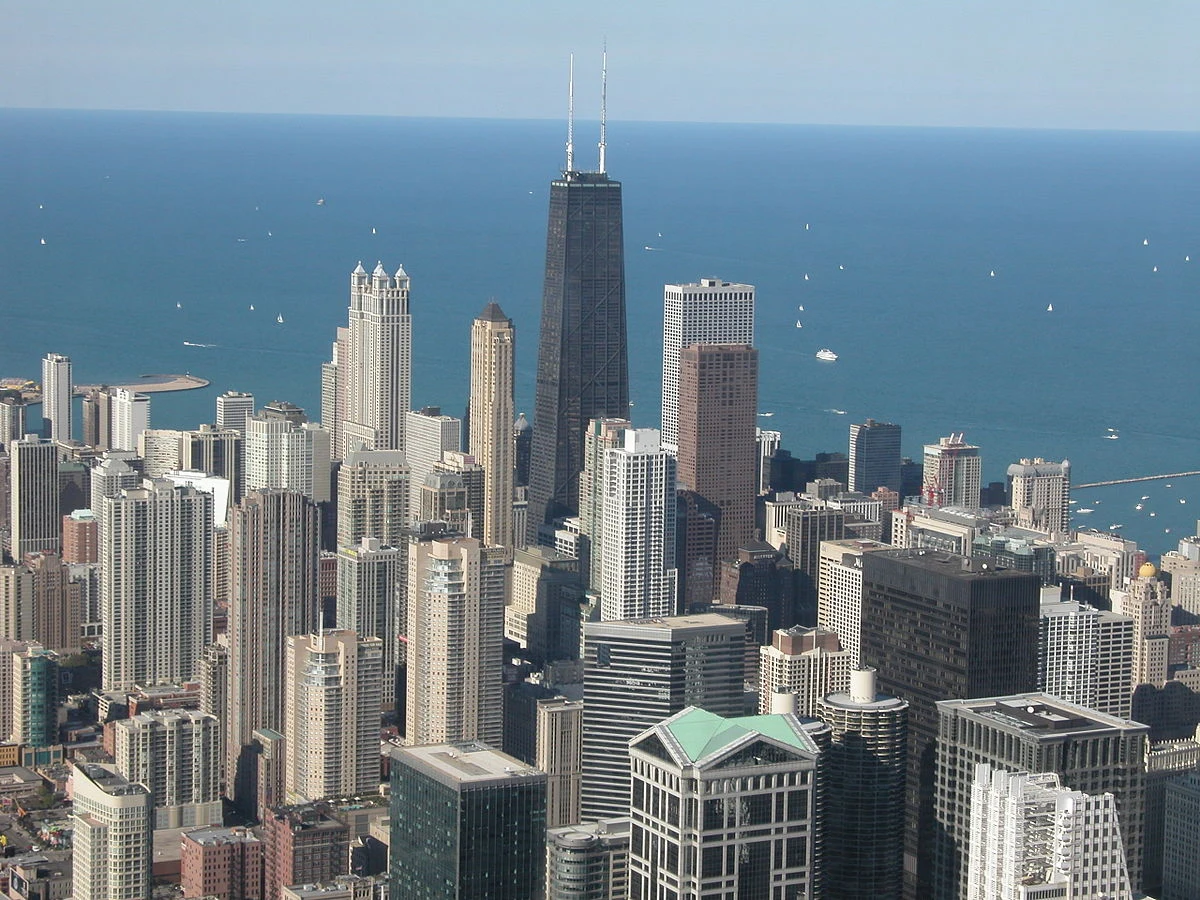 Widok na wieżowce w Chicago Widok na wieżowce w Chicago