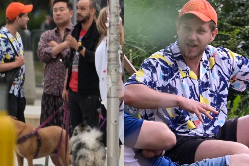 Antek Królikowski ze znajomymi