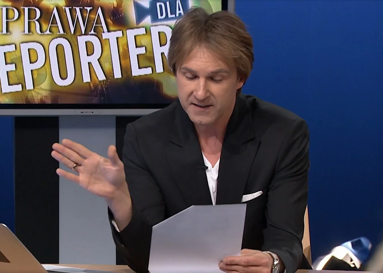 Piotr Kaszewiak robił show przed kamerami