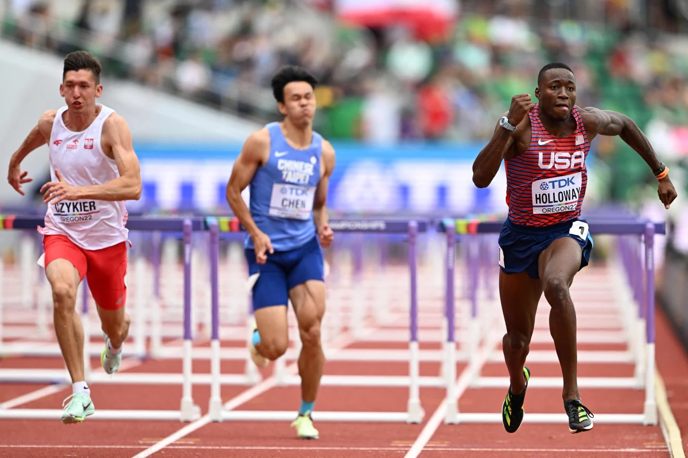 Damian Czykier (z lewej) i Grant Holloway (z prawej) Damian Czykier (z lewej) i Grant Holloway (z prawej)