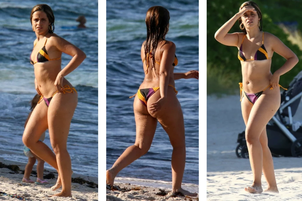 Camila Cabello na plaży w skąpym bikini. Gwiazda nie boi się pokazywać swoich niedoskonałości