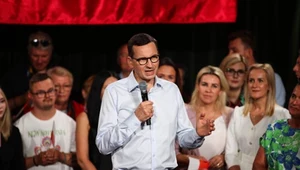 Premier Mateusz Morawiecki na spotkaniu z sympatykami w Kędzierzynie-Koźlu