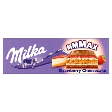 Milka Mmmax Czekolada mleczna o smaku sernika truskawkowego 300 g - 1