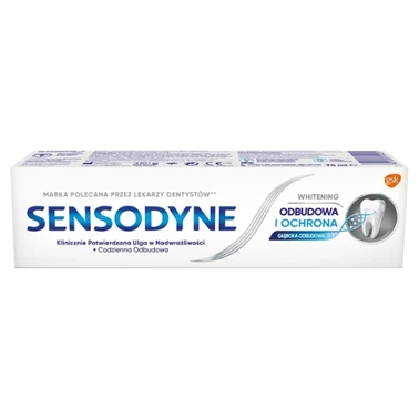 Sensodyne Whitening Wyrób medyczny pasta do zębów z fluorkiem odbudowa i ochrona 75 ml - 4