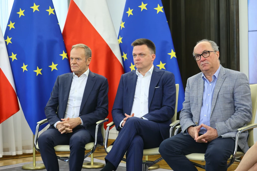 Donald Tusk, Szymon Hołownia i Włodzimierz Czarzasty Donald Tusk, Szymon Hołownia i Włodzimierz Czarzasty