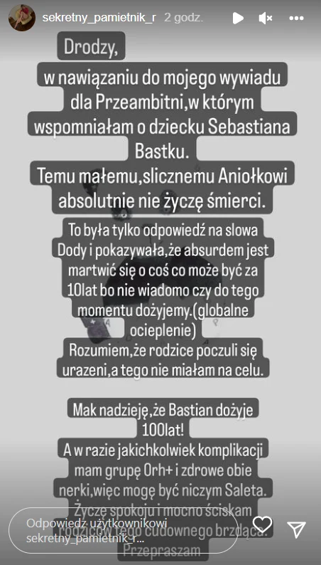 Rafalala przeprasza za swoje słowa https://www.instagram.com/sekretny_pamietnik_r/ Rafalala przeprasza za swoje słowa https://www.instagram.com/sekretny_pamietnik_r/