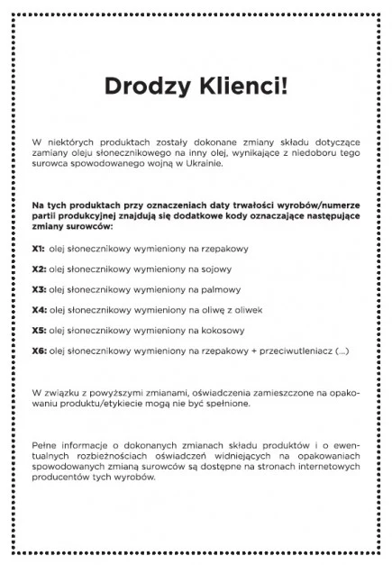 Ulotka PFPŻ dla konsumentów Ulotka PFPŻ dla konsumentów