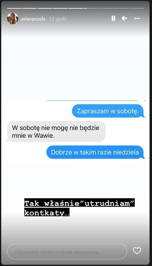 Opozda opublikowała wiadomości od Królikowskiego