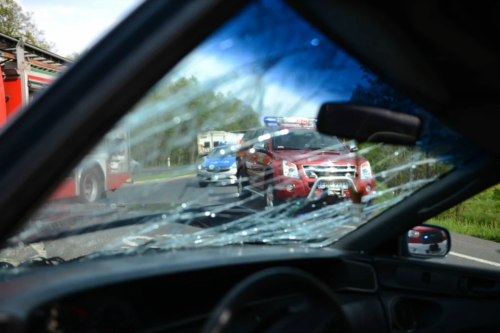 Rowerzysta wybił głową szybę w radiowozie. Jechał pijany czeską autostradą D10 - zdjęcie poglądowe