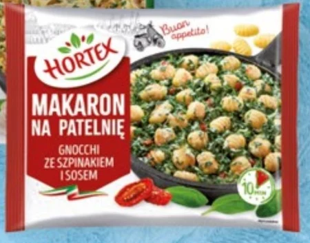 Hortex Makaron na patelnię gnocchi ze szpinakiem i sosem 450 g