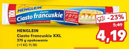 Henglein Świeże ciasto francuskie XXL 375 g