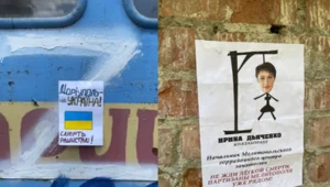 Na ulicach zajętych miast pojawiają się wiadomości od ukraińskiego ruchu oporu