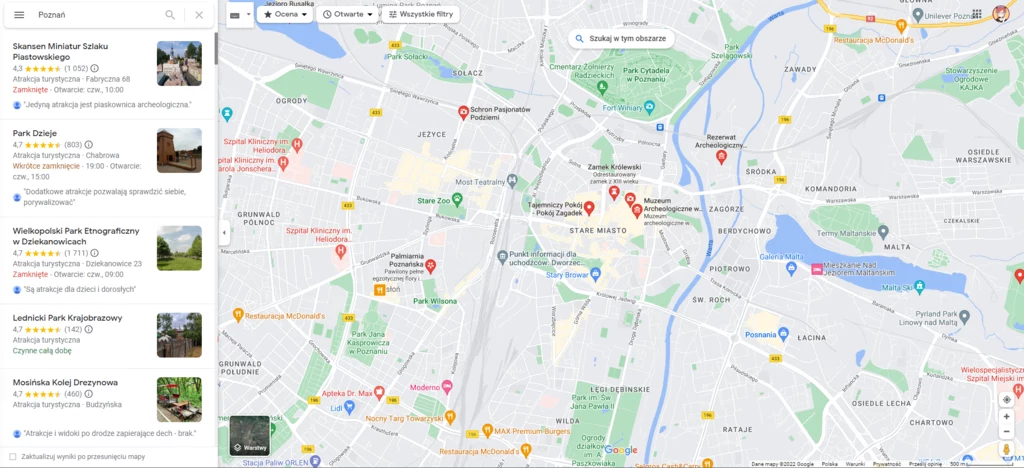 Google Maps nie tylko dla kierowców. Lista atrakcji dla zaciekawionych turystów