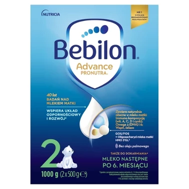 Bebilon 2 Advance Pronutra Mleko następne po 6. miesiącu 1000 g (2 x 500 g) - 1