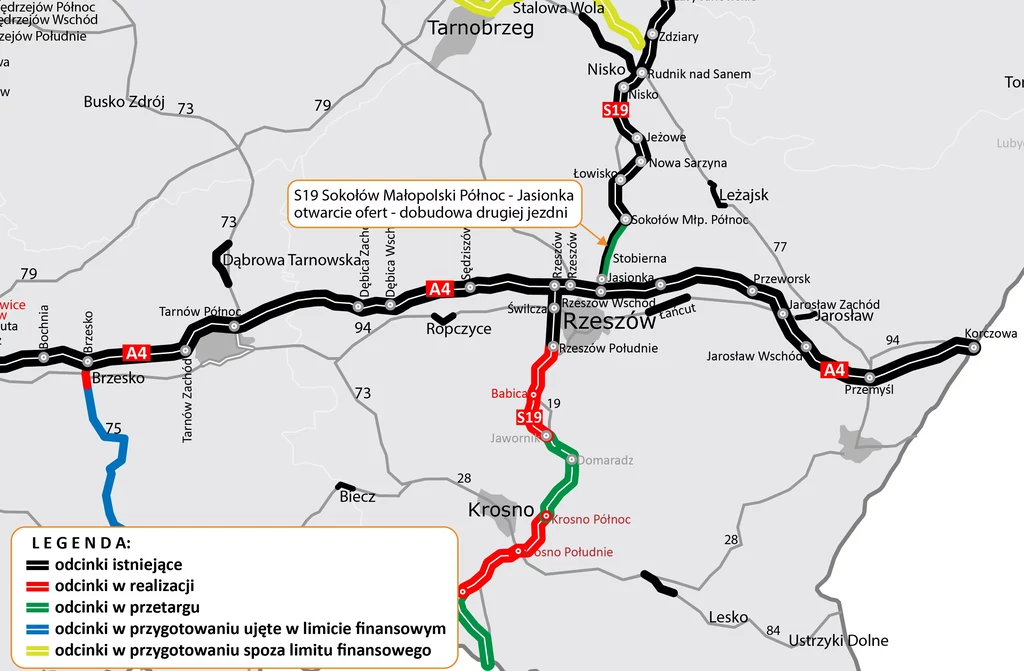 Odcinek Jasionka - Sokołów Małopolski oddano do użytku zaledwie w 2017 roku. Teraz będzie rozbudowywany