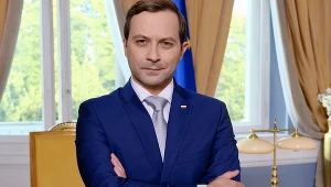 Marcin Hycnar na planie polskiej wersji serialu "Sługa narodu"