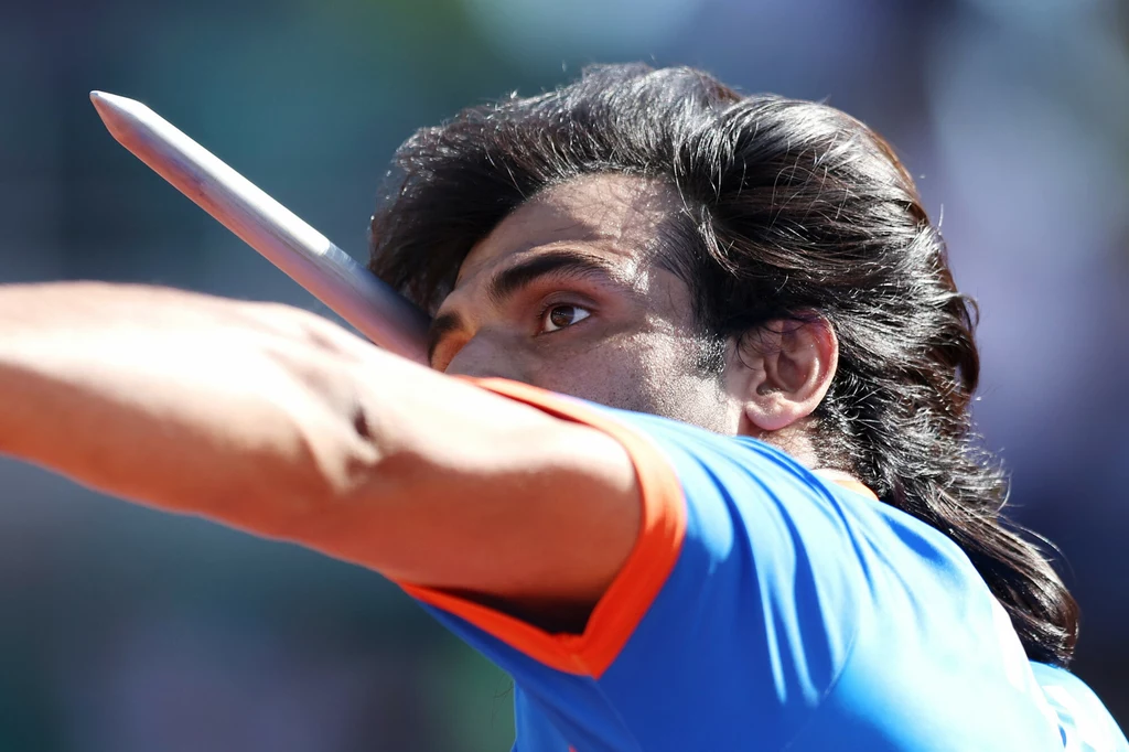 Neeraj Chopra w rzucie oszczepem Neeraj Chopra w rzucie oszczepem