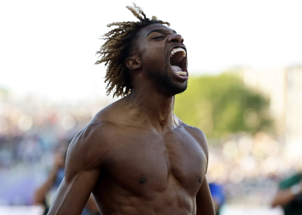 Noah Lyles w finale 200 metrów w Eugene