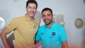 Robert Lewandowski i Xavi