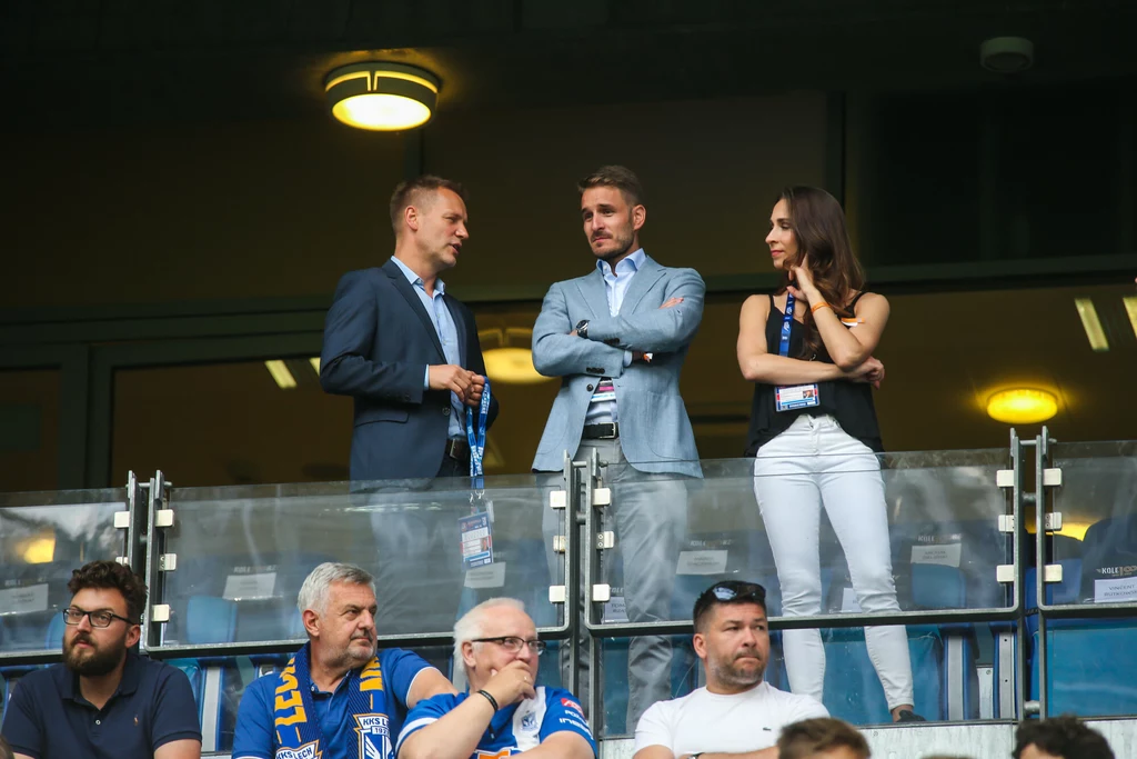 Właściciele Lecha Poznań Piotr i Maja Rutkowscy oraz Tomasz Rząsa Właściciele Lecha Poznań Piotr i Maja Rutkowscy oraz Tomasz Rząsa