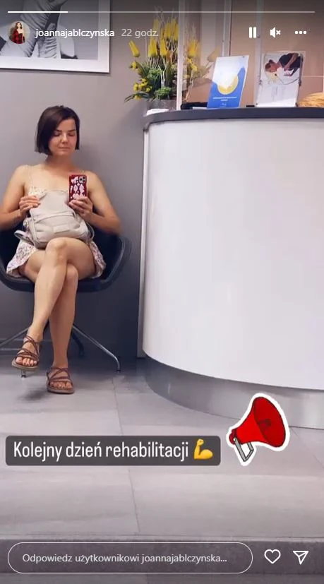 Joanna Jabłczyńska na rehabilitacji