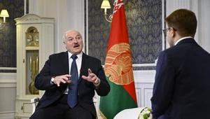 Alaksandr Łukaszenka w trakcie wywiadu