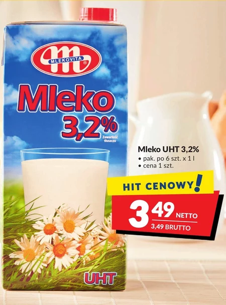 Mlekovita Mleko UHT 3,2% 1 l