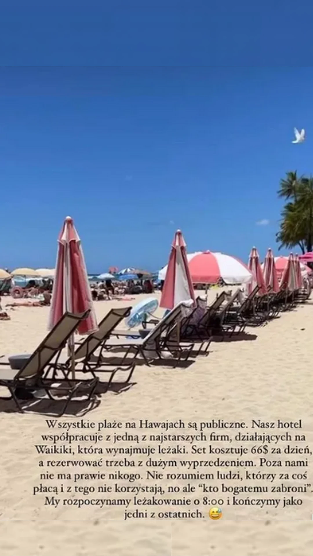 Agata Rubik na IG @agata_rubik/ opisała wypożyczenie leżaków Agata Rubik na IG @agata_rubik/ opisała wypożyczenie leżaków