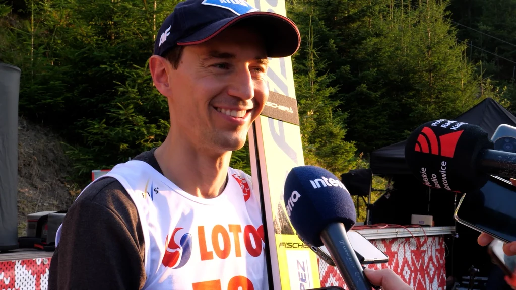 Kamil Stoch tryskał humorem po kwalifikacjach do Grand Prix w Wiśle Kamil Stoch tryskał humorem po kwalifikacjach do Grand Prix w Wiśle