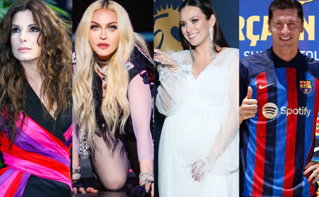 Sandra Bullock, Madonna, Ewa Farna, Robert Lewandowski