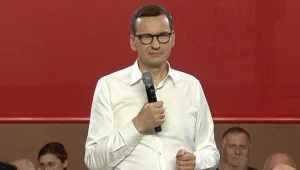 Premier Morawiecki podczas spotkania z mieszkańcami Wejherowa 