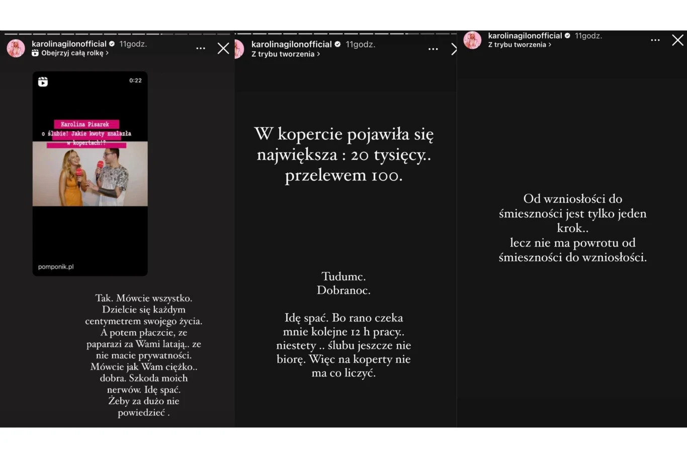 Karolina Gilon o wywiadzie Karoliny Pisarek Karolina Gilon o wywiadzie Karoliny Pisarek