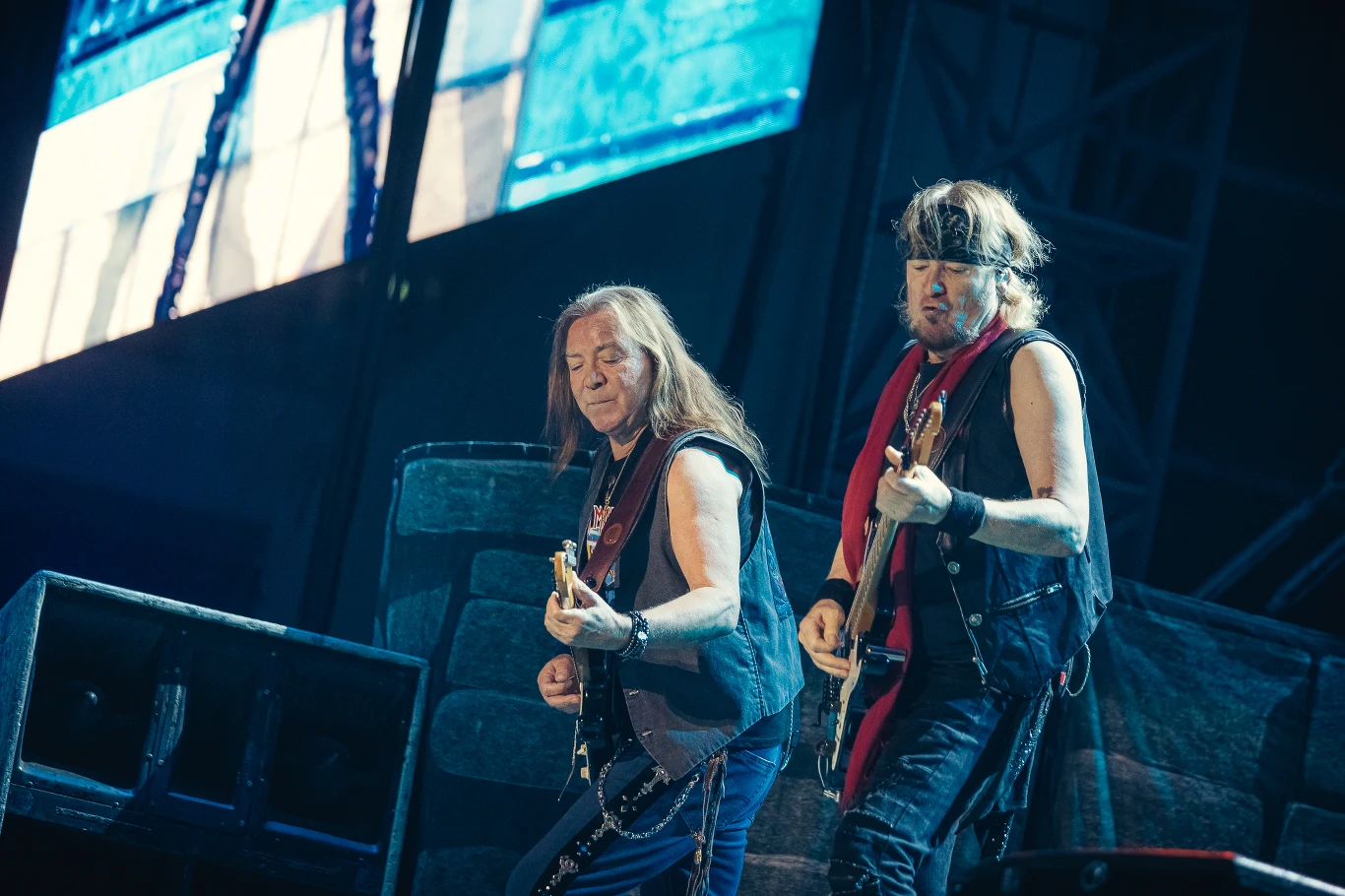 Gitarzyści Janick Gers i Adrian Smith (Iron Maiden)