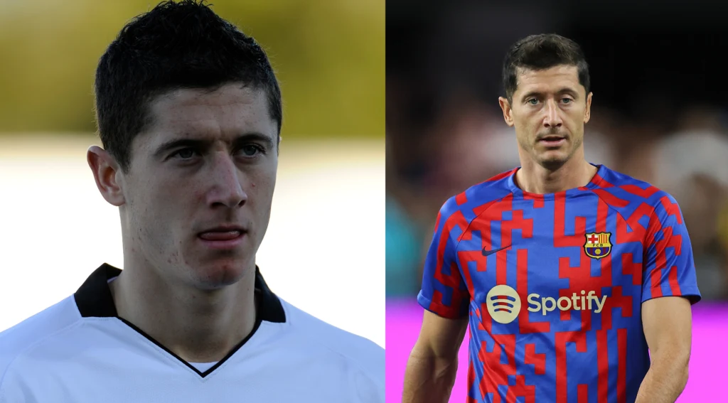 Robert Lewandowski kiedyś i dziś
