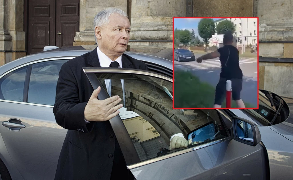 Limuzyna prezesa PiS została obrzucona jajkami Limuzyna prezesa PiS została obrzucona jajkami