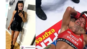 Anita Bekus (po prawej: Polsat Sport, po lewej Instagram: @anitabekusmma)