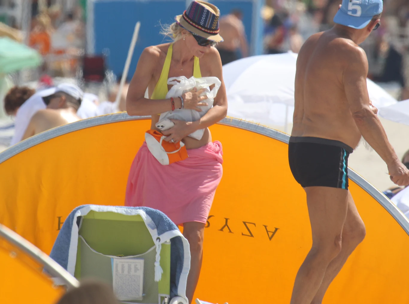 Englertowie na plaży w Juracie Englertowie na plaży w Juracie