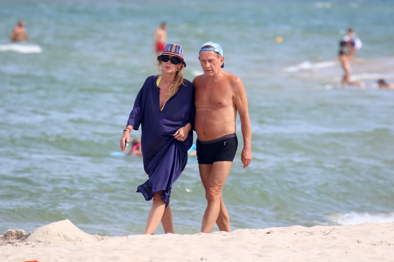 Englertowie na plaży w Juracie Englertowie na plaży w Juracie