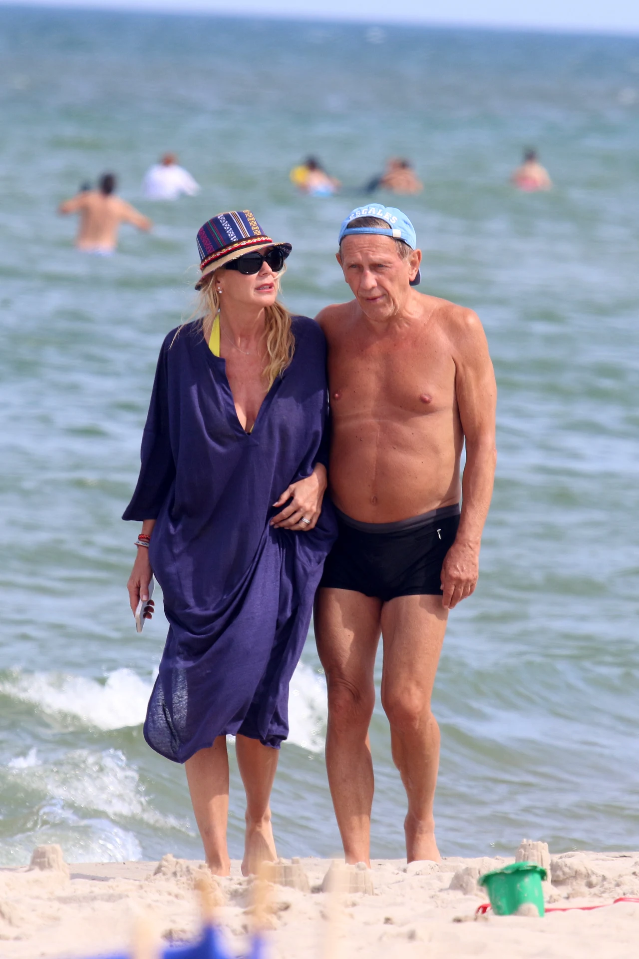 Englertowie na plaży w Juracie