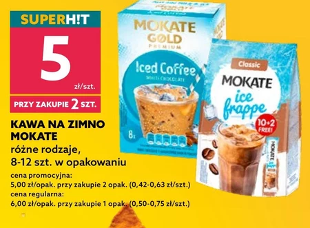 Mokate Gold Premium Iced Coffee Napój kawowy w proszku o smaku karmelowym 120 g (8 x 15 g)