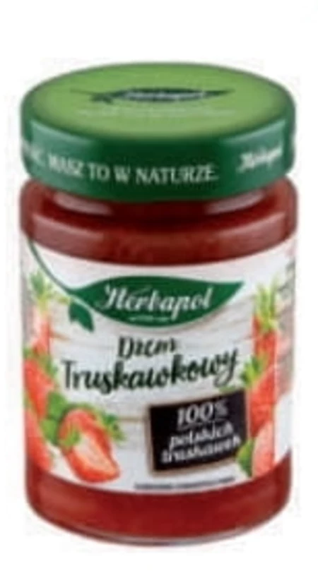 Herbapol Dżem truskawkowy o obniżonej zawartości cukru 280 g