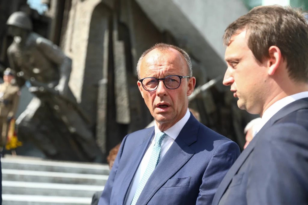 Lider chadeckiej partii CDU i szef frakcji parlamentarnej CDU/CSU CDU Friedrich Merz (L) w Warszawie Lider chadeckiej partii CDU i szef frakcji parlamentarnej CDU/CSU CDU Friedrich Merz (L) w Warszawie