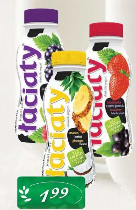 Łaciaty Jogurt pitny ananas kokos bez laktozy 250 ml
