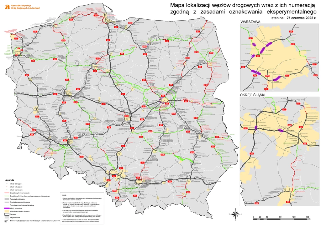 Jakie są zasady numeracji i nazewnictwa węzłów drogowych?